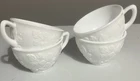 Set of 4 Indiana Milk Glass Cups Harvest Grape Colony Coffee Tea Set Vintage