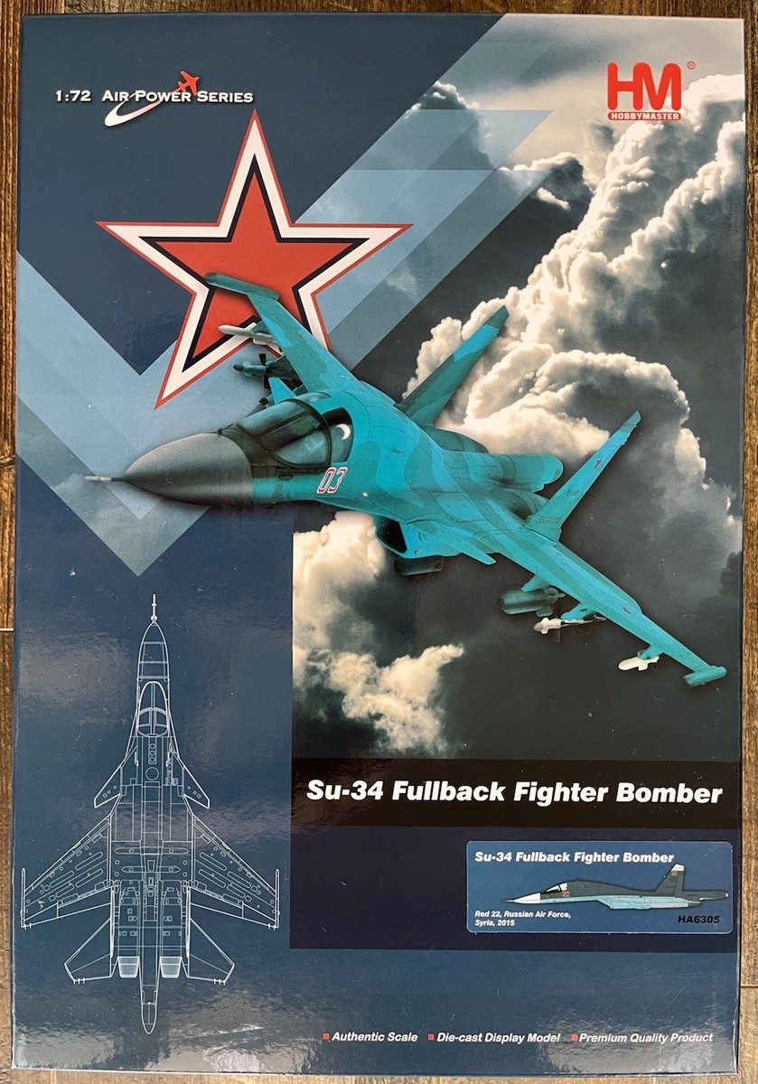 HOBBY MASTER 1:72 scale SUKHOI SU-34 FULLBACK, RED 22