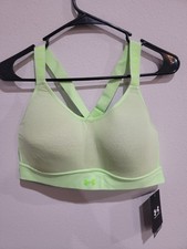 Womens Under Armour Infinity Medium Support Sports Bra Green 1351990 NWT Sz L