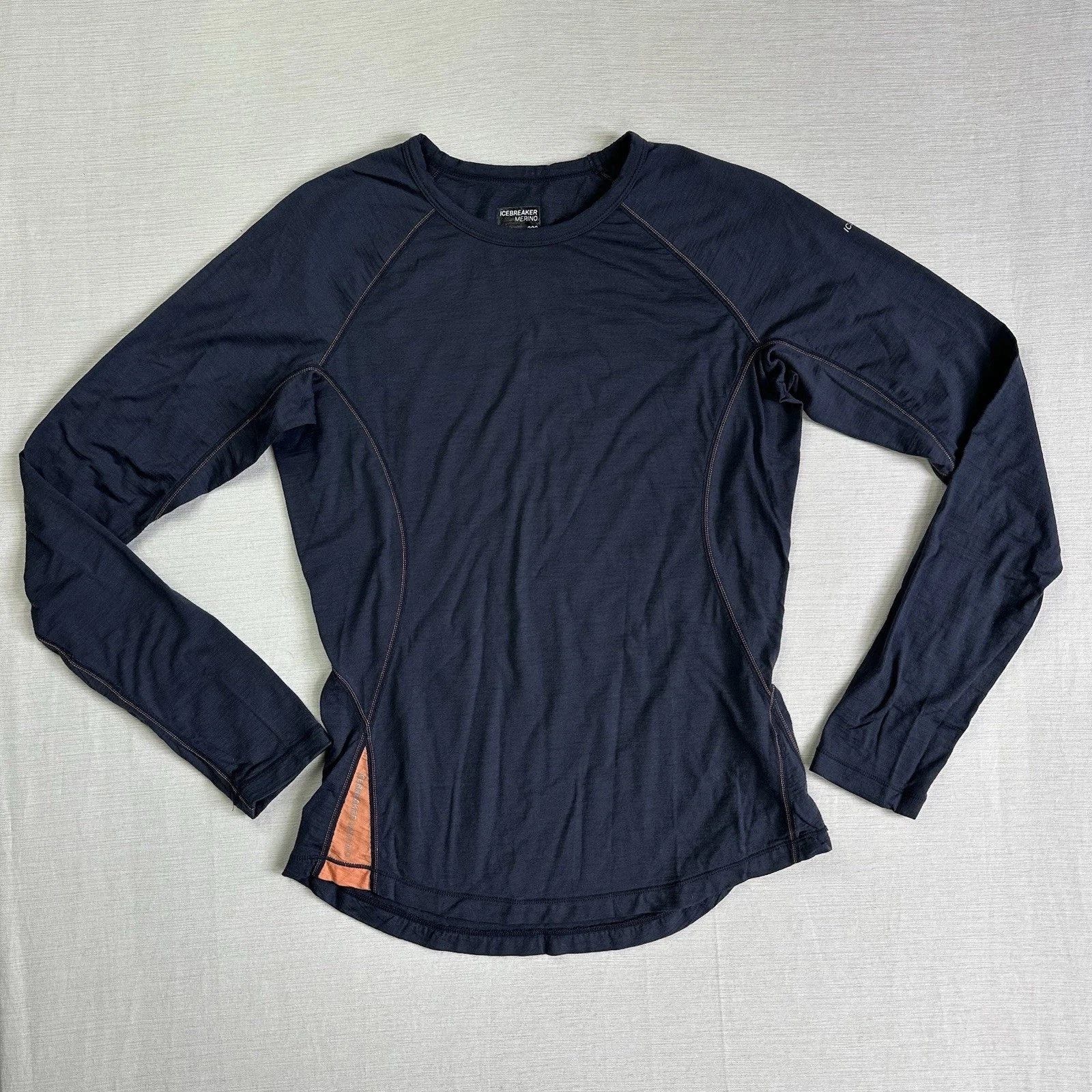 Icebreaker 200 GT Base Layer Top New Zealand Merino Wool Women Size M Grey Gorp
