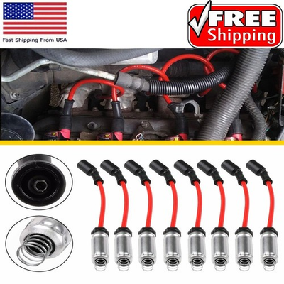 #ad 8pcs 748UU Wires Spark For Plugs 15 18 Silverado Chevy GMC XL Yukon V8 5.3L 6.2L $29.99