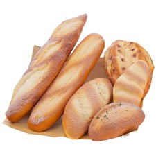 6 PCS Fake Bread Set Realistic Artificial French Loaf for Kitchen Display