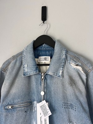 MM6 Maison Margiela Distressed Denim Chore Jacket - Size 50 - NEW