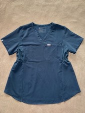 Figs Women  s Technical Collection Catarina Pocket Scrub Top Blue Size Large