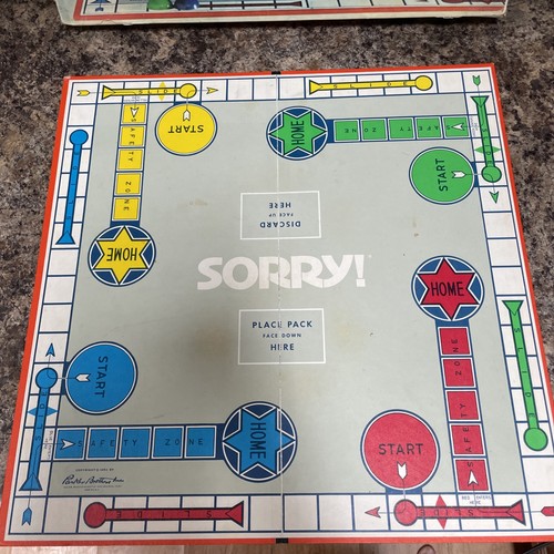 Parker Brothers Sorry! Slide Pursuit Game 100% Complete Vintage 1972 - Picture 2 of 5