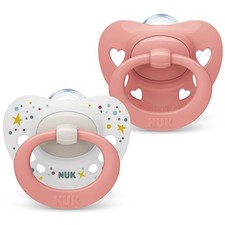 NUK Signature Baby Dummy | 0-6 Months | Soothes 95% of Babies | Heart-Shaped