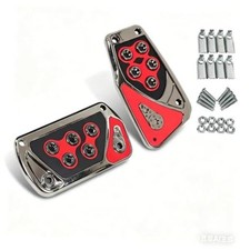 Car Pedal Pads, Anti-slip Design, Automatic Transmission Brake and 2 PCS Red