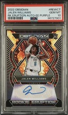 PSA 10 2022-23 Panini Obsidian Rookie Auto Jalen Williams /75 Purple Thunder