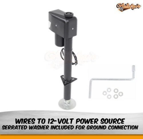 Electric Jack Stand Wheel 12V 1587kg 3500Lbs Caravan Trailer Boat Stabilizer Leg - image 3 of 4