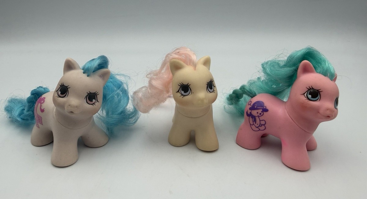 My Little Pony G1 フィギュア 2体セット Vintage 1989 My Little Pony Baby Pony Lot Hasbro G1 Tabby Giggles