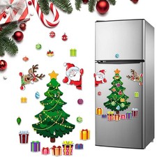 Magnetic Christmas Tree for Refrigerator Decorations, Santa Reindeer Holiday ...