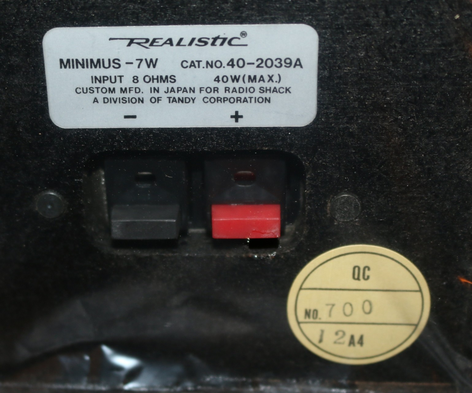 NOS Realistic Minimus 7W Speakers 40-2039A Walnut Veneer Pair - Japan - New/Read - Thumbnail 8