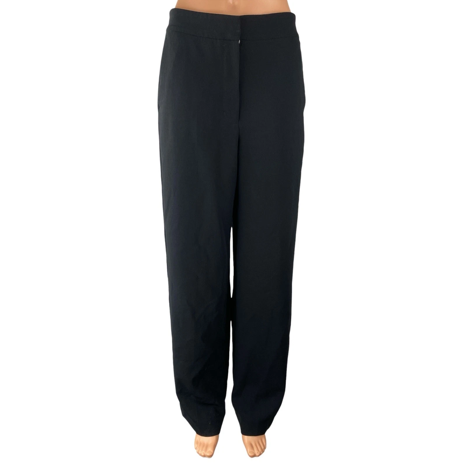 Aritzia Wilfred Women's Black High Rise Palazzo Wild Leg Trousers Dress Pants 6