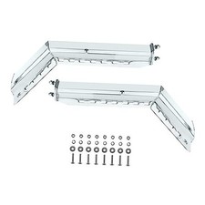 Chrome Mud Flap Hangers for Semi Trucks, Bolt Spacing: 2.5 inch, Kit