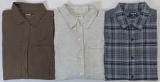 NEW Men's Hurley Organic Portland Long Sleeve Flannel Button-Up Shirt