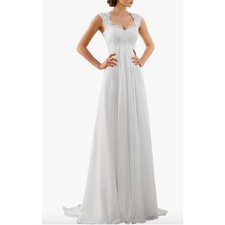 NWT: Sleeveless White Lace Wedding Gown