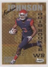 2019 Sage Hit Premier Draft Silver Keesean Johnson #21 0p0