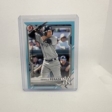 2021 Bowman - Prospects Oswald Peraza #BP-50 Sky Blue Border /499 (RC)