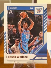 2024-25 Panini Donruss Basketball Cason Wallace-#105 Base. Oklahoma City Thunder