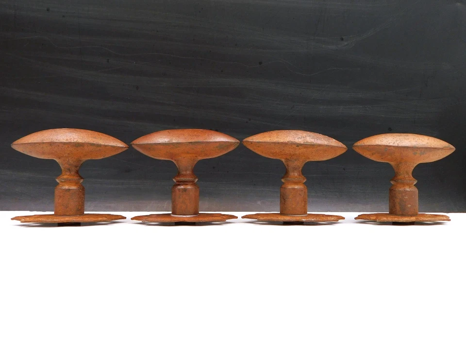 ▨7X7mm,4 poignées de Fenêtre acier patiné ou ciré Façon rouille,Boutons,Crémone - Photo 2/4