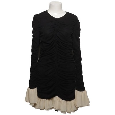 Rotate, Kleid, Größe: 42, Mini Ruched Ls Dress, Schwarz/Beige, Polyester #YfW