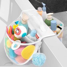 2-Compartment Mesh Bath Toy Organizer, Easy Access for Children Parents, Durab