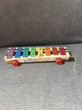 Fisher-Price Pull-A-Tune Xylophone #870 Pull Toy — listing 2