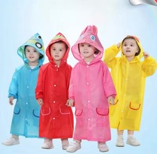 Kids Raincoat with Hood – Waterproof Jacket with Animal Face – Toddler Boys Girl