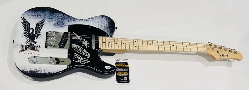 ALTER BRIDGE SIGNED CUSTOM GUITAR KENNEDY TREMONTI MARSHALL PHILLIPS 4X JSA COA