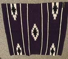 Tough-1 Acrylic Blend SIERRA NAVAJO SADDLE BLANKET 30"x30" in Purple