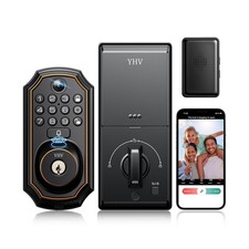 Keyless Entry Door Lock with Camera Electronic Smart Lock Fingerprint Keypad ...