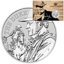 2020 John Wayne™ Silver Coin - Tuvalu - In Coincard - 1 oz BU 85.79 per troy oz