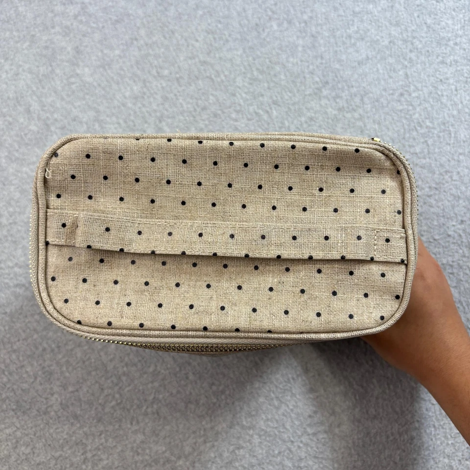 Сумка обеденная женская Kate Spade в горошек желтовато-коричневая на обед изолированная на молнии - Изображение 2 из 4