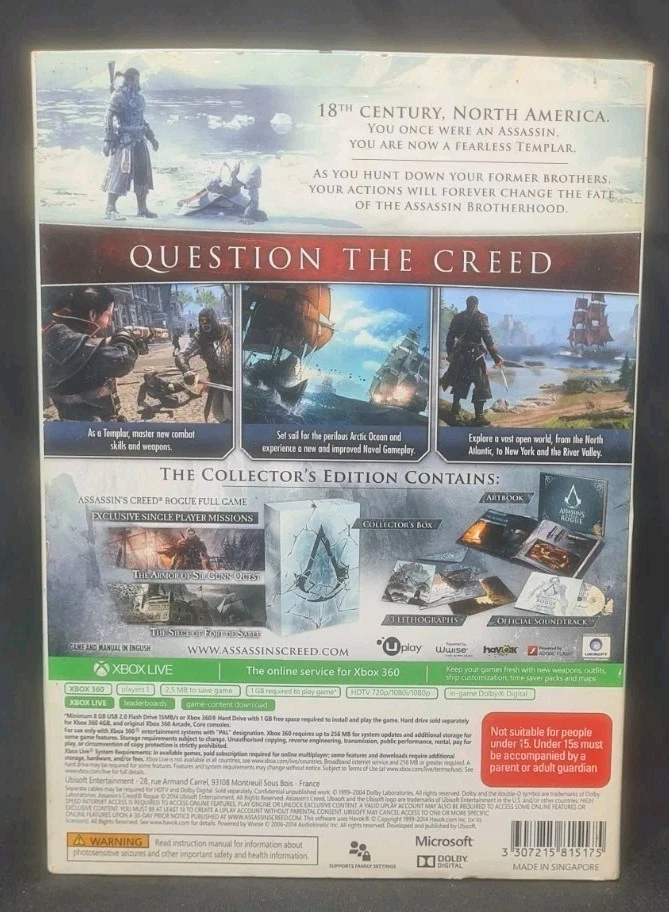 Assassin's Creed Rogue - Xbox 360 - Collector's Edition - Complete - Image 2 of 4