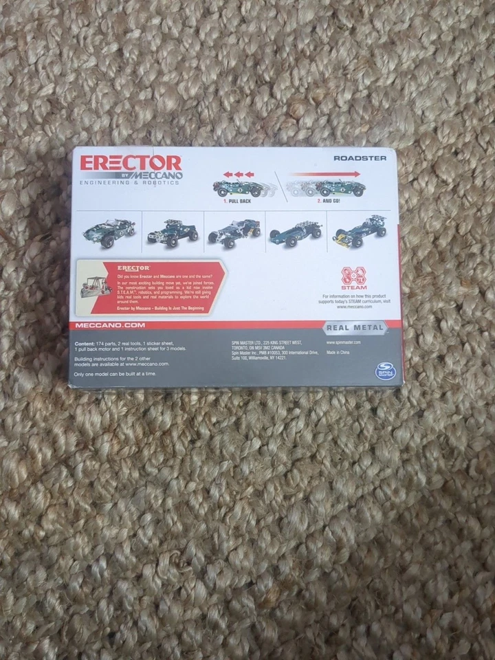  Meccano Engineering & Robotics  Erector 18202 5-in-1 Roadster Model Lvl 2 NIB - Image 2 of 4