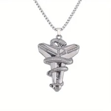 Kobe Bryant Mamba Pendant Necklace Mamba Memorial Jewelry - Silver