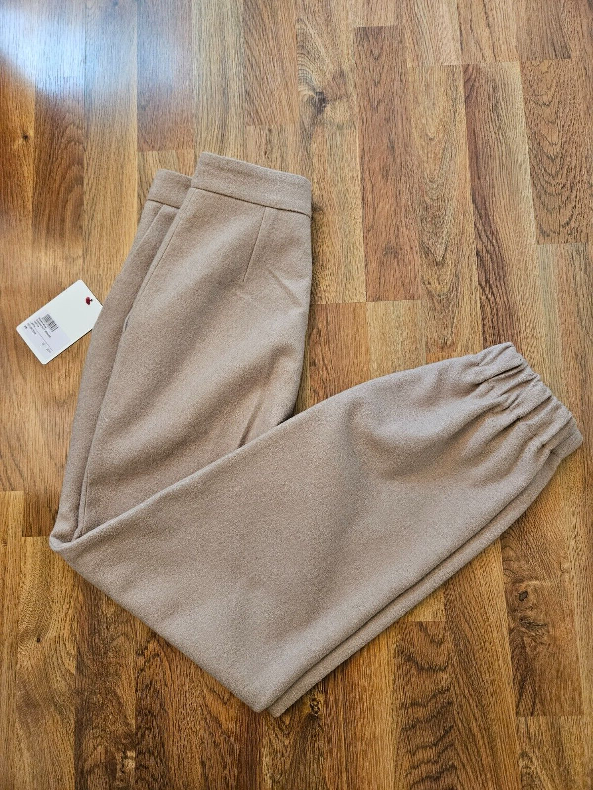 The Frankie Shop Samara suit track pants wool joggers mocha (camel) XS NWT image 3