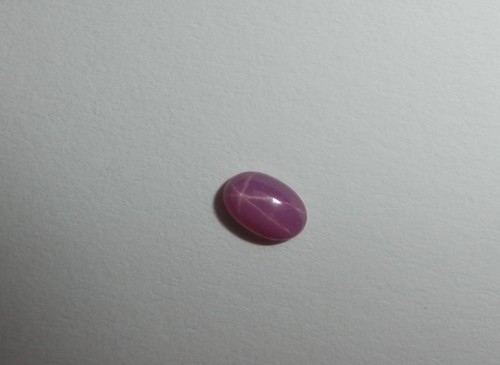 Opaque Star Ruby Oval 5x3 mm Cabochon 6 Rayed Lab-created Stone 1 piece Lot - Picture 8 of 9