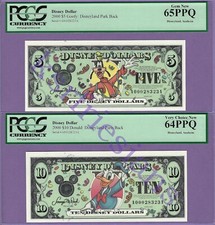 2000 A $5 $10 DISNEYLAND DISNEY DOLLARS A0002...