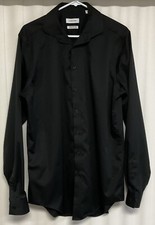 Calvin Klein Long Sleeve Button Up Shirt Men  s 16 Black
