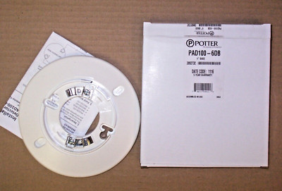 NEW POTTER ELECTRIC PAD100-6DB 6'' FIRE ALARM BASE | 3992732 | PAD1006DB