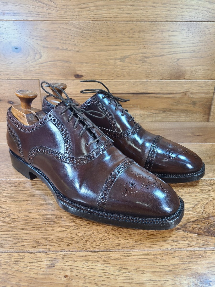 Cole Haan Brown Shell Cordovan Medallion Cap Toe Dress  display picture 1