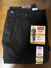 New Wrangler Five Star Relaxed Fit Jeans Men  s Sizes Black 38x30