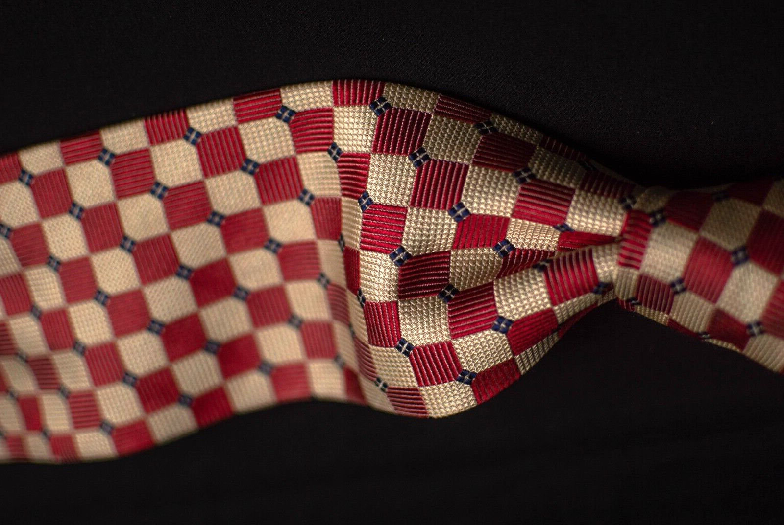 Mark Pendleton - Men's Red Square Pattern 100% Si… - image 2