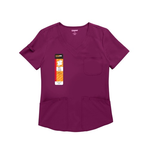 Womens Scrubstar Core Essentials V-neck Scrub Top (Size Med) BRAND NEW W TAGS