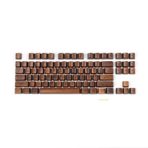 Rosewood Wooden OEM Cross Shaft Keycaps for 60/87/108 Mechanical Keyboard Keypad - Picture 6 of 26