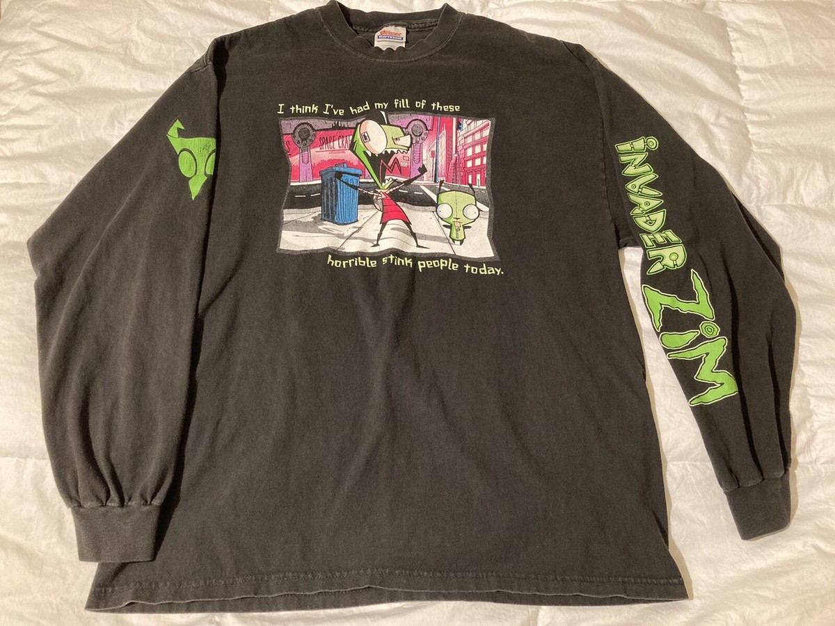 Vintage 2000s Invader Zim Horrible Stink People Shirt XL 