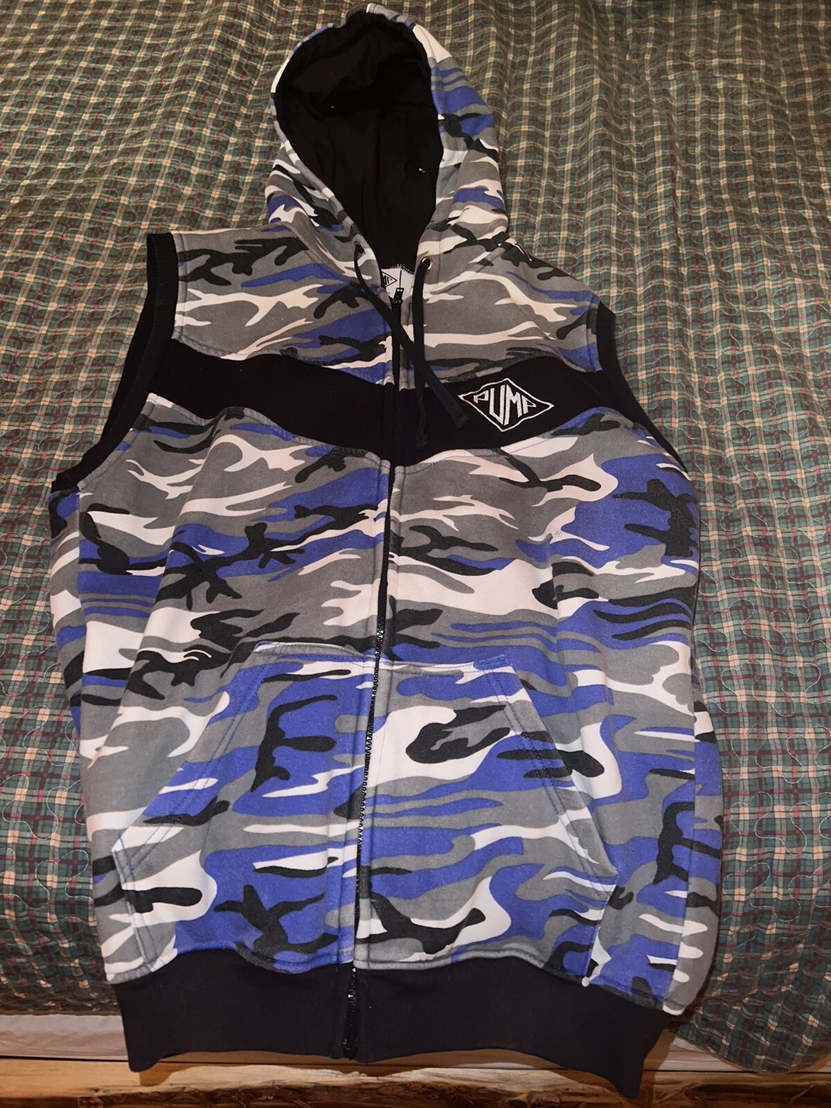 Pump Chasers Vest Hoodie Blue Camo XL Fitness PumpChasers eBay
