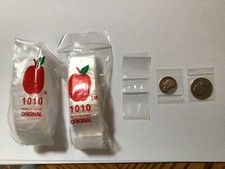 200 ; 1" x 1"  Clear Reclosable Plastic 2-Mil Bags Poly coin or Jewelry Baggies