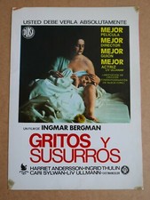 Viskningar och rop INGMAR BERGMAN movie press book Spanish CRIES AND WHISPERS